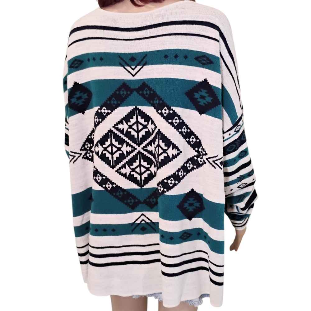 Natural Reflections Aztec Design Pullover Sweater - Size 2X - Picture 8 of 10